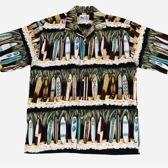 Sun Casuals  Men’s Vintage Y2K Surf Boards Hawaiian Shirt Beachy Size XL - Picture 1 of 8